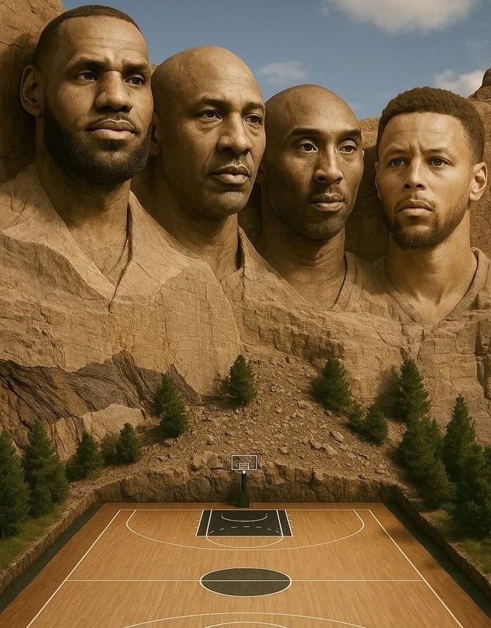 LOL赛事官网-记者转发乔詹科库总统山图片：应该是拉塞尔 贾巴尔 乔丹 詹姆斯